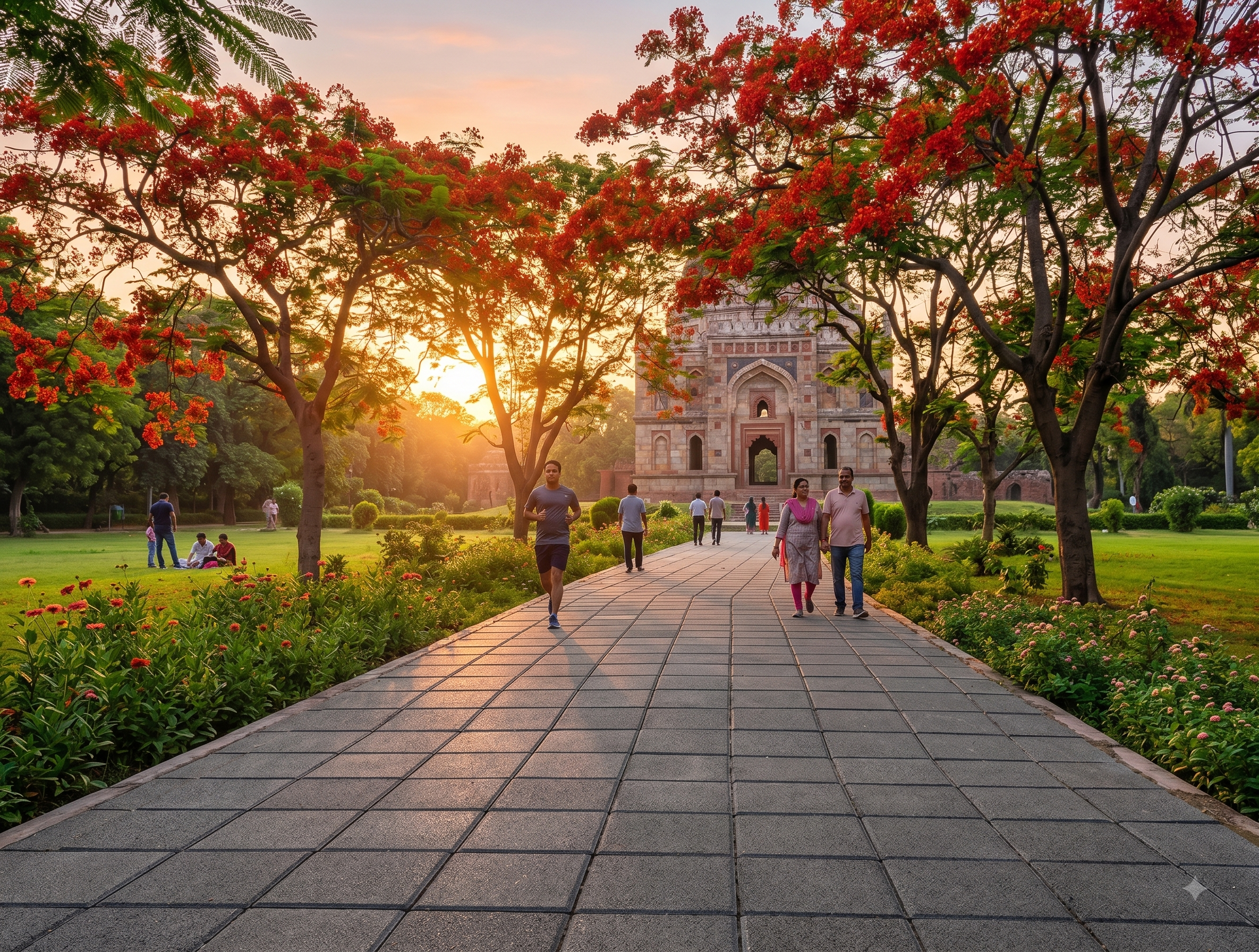 Heritage Park Walkway at Sunset
